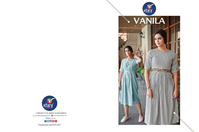 Venila By Vitara Designer Party Wear Kurtis Catalog